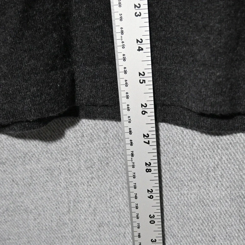 Banana Republic Quarter Zip Sweater Mens Cashmere M Charcoal Gray